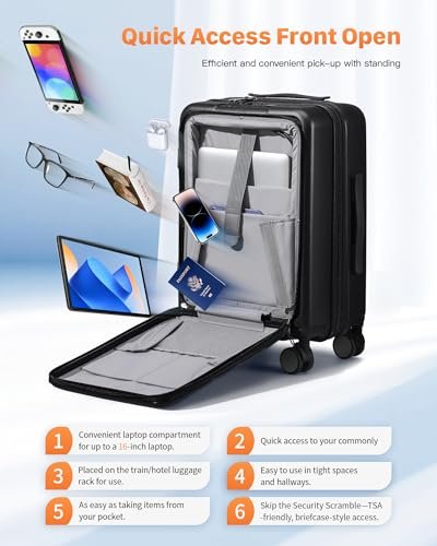 ISLAND ELEPHANT 20IN Carry On Luggage Airline Approved - Expandable Hardside Suitcase with 16" Laptop Compartment